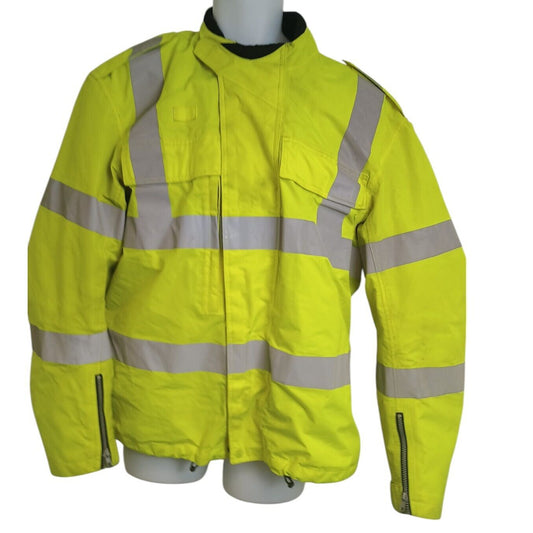 Halvarssons Motorbike Motorcycle Jacket Protective Lined Hi Vis Hi Viz Safety XL