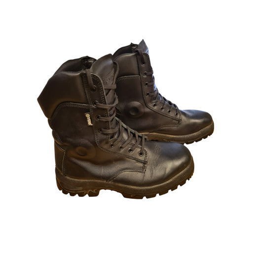 YDS Patrol Boots High Leg Steel Toe Black Leather Security Police Airsoft 6