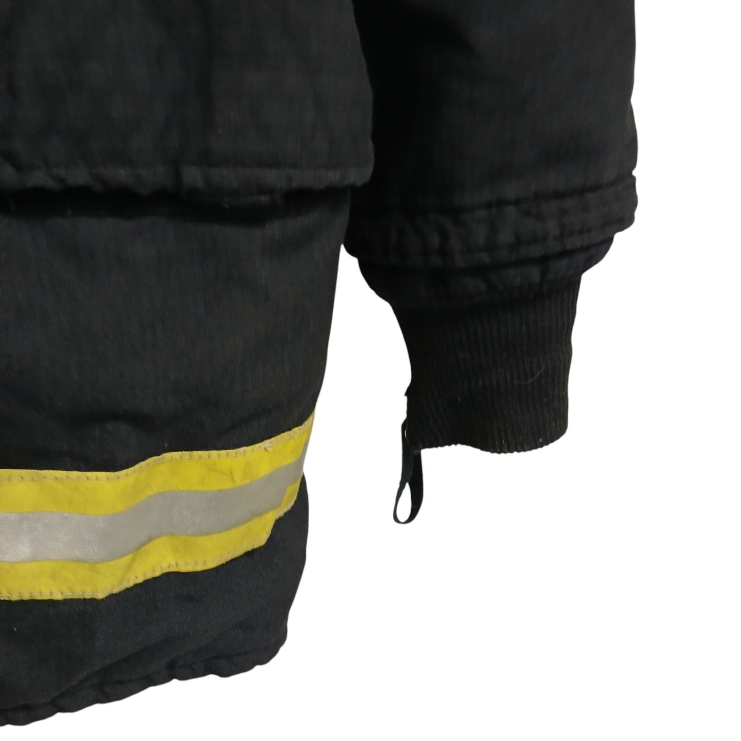 Firefighter Jacket Black Hi Vis Viz Fireman Uniform Coat Goretex Reflective B