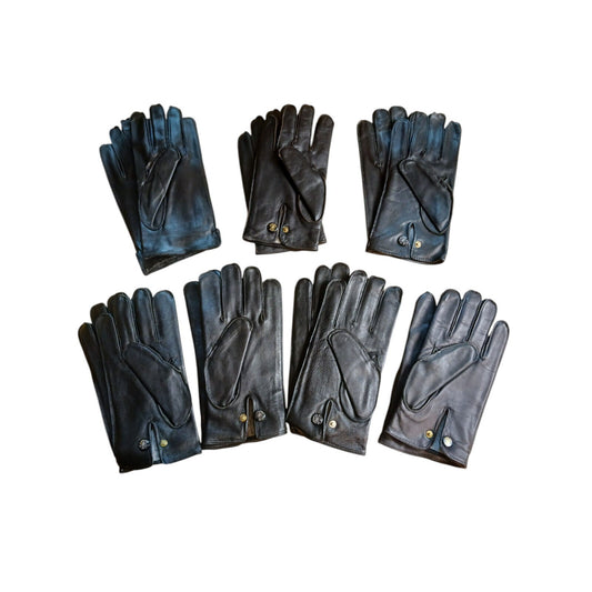 Leather Gloves Black x7 Pairs Ex Police Black Random Styles and Sizes Bundle
