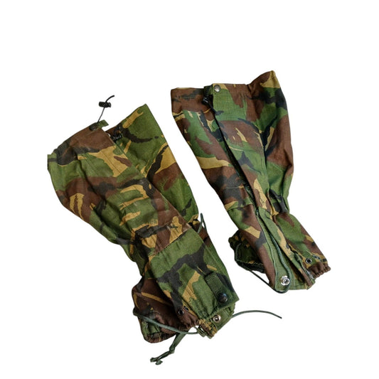 British Army DPM Leg Gaiters GS Woodland Goretex Green Camo 1998