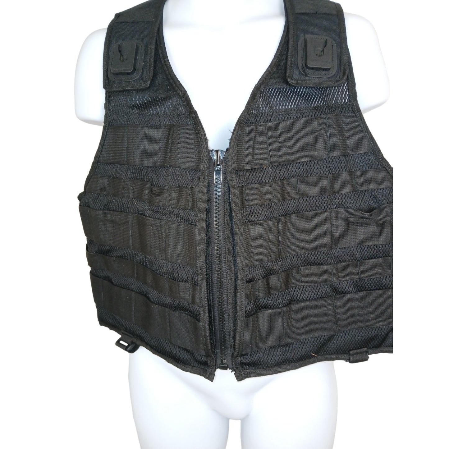 Protec Molle Tactical Vest Black 2x Klickfast Docks Size S Ex Police Security