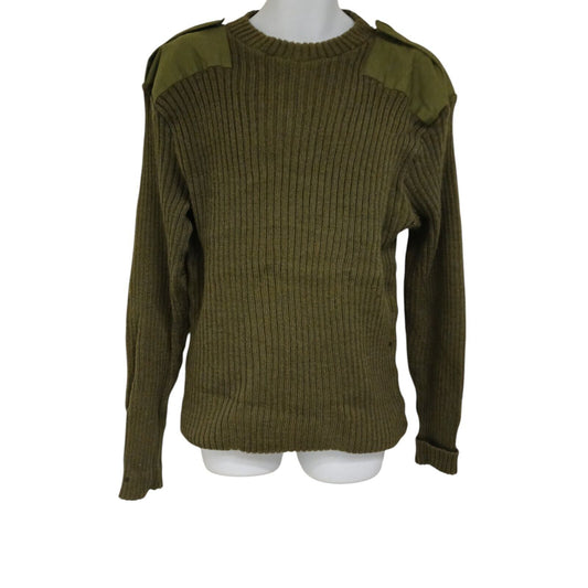 British PCS Utility Jumper Round Neck Olive Heavy 80% Wool Nylon Royal Marines