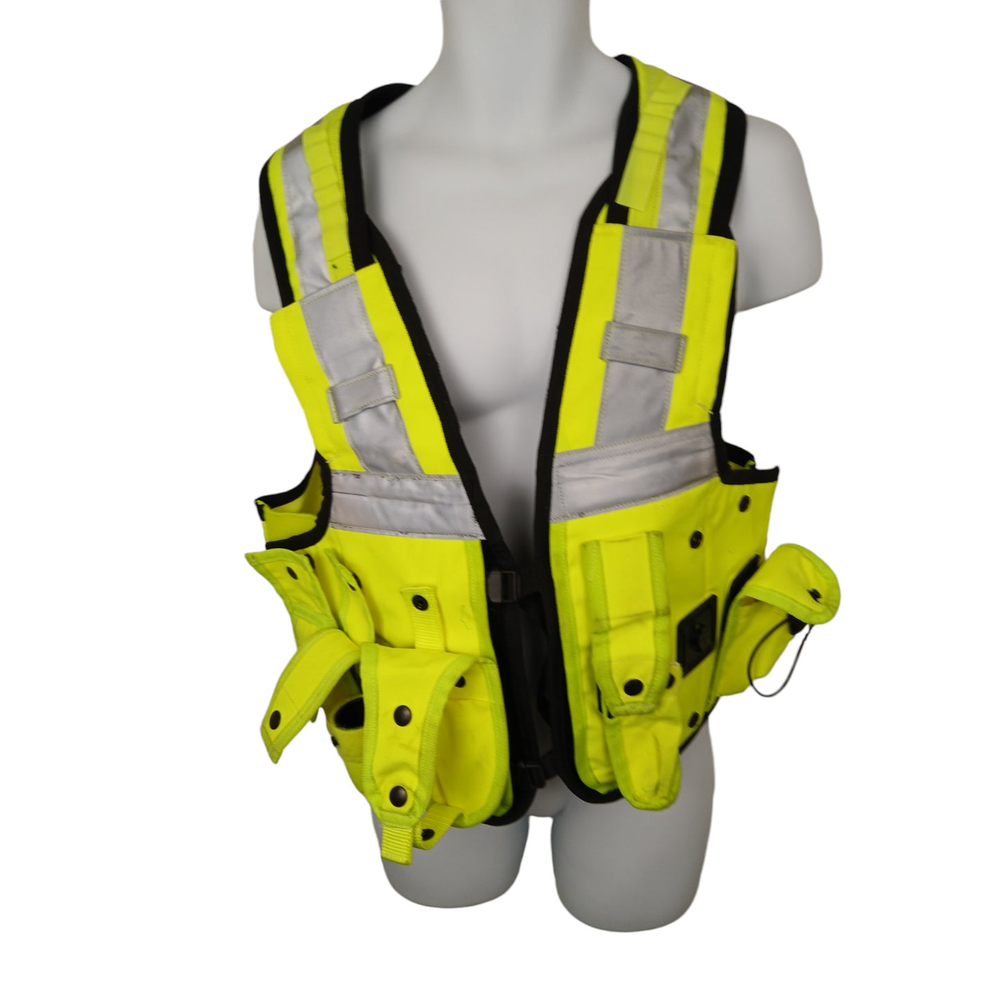 Aegis Hi Vis Hi Viz Tactical Vest Complete With Twist Lock Pouches M-ML Security