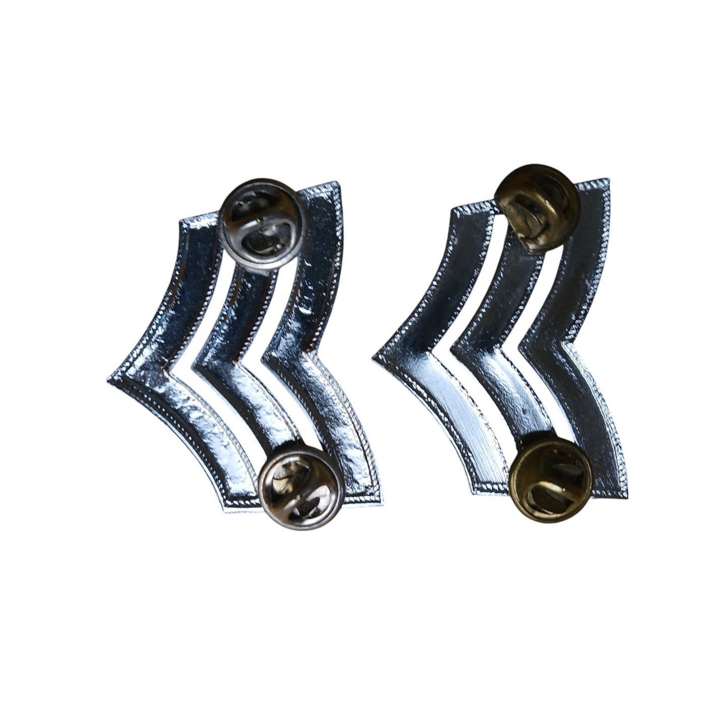 Police Sergeant Stripes Badge Metal Laced Edged Officer Pin Police SGT Rank Pair