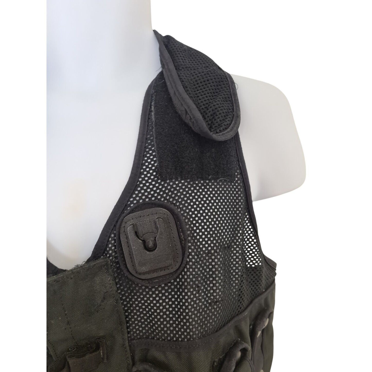Tactical Vest Integrated Pouches Airsoft Security Police XL Black Doorman