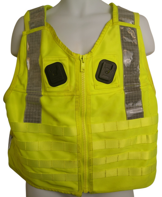 Molle Tactical Vest Utility Hi Viz Vis Security Ex Police Yaffy 982 Grade B