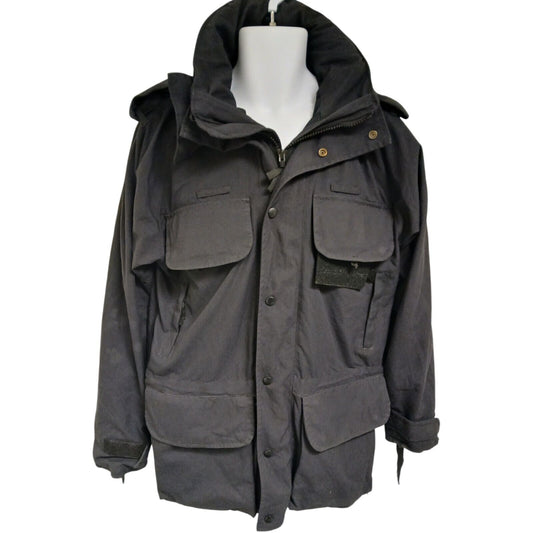 Waterproof Jacket 3/4 Length Ex Police Security Black Parka Coat Wet Weather