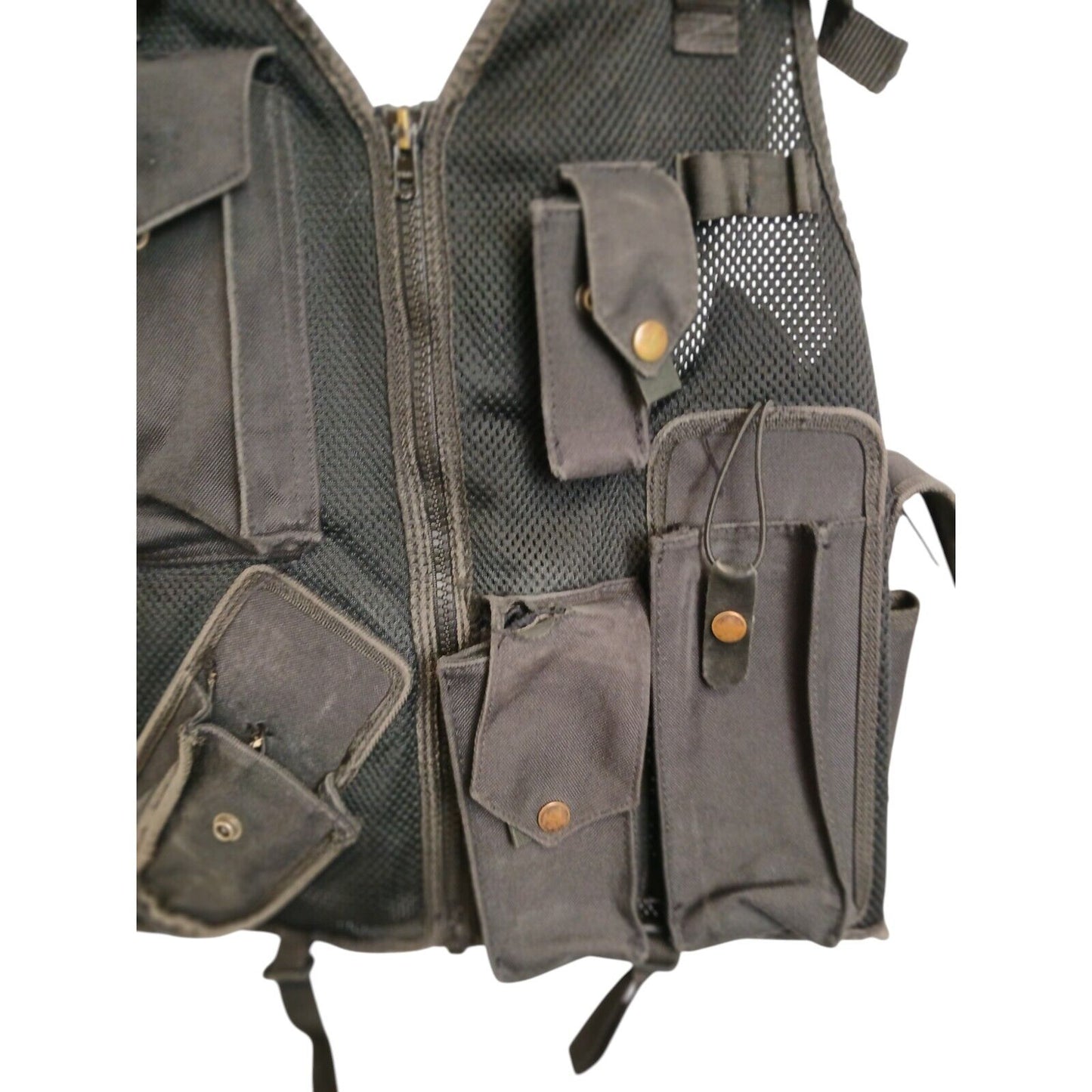 Tactical Vest With integrated Pouches 1 Size Adjustable Security Ex Police Black