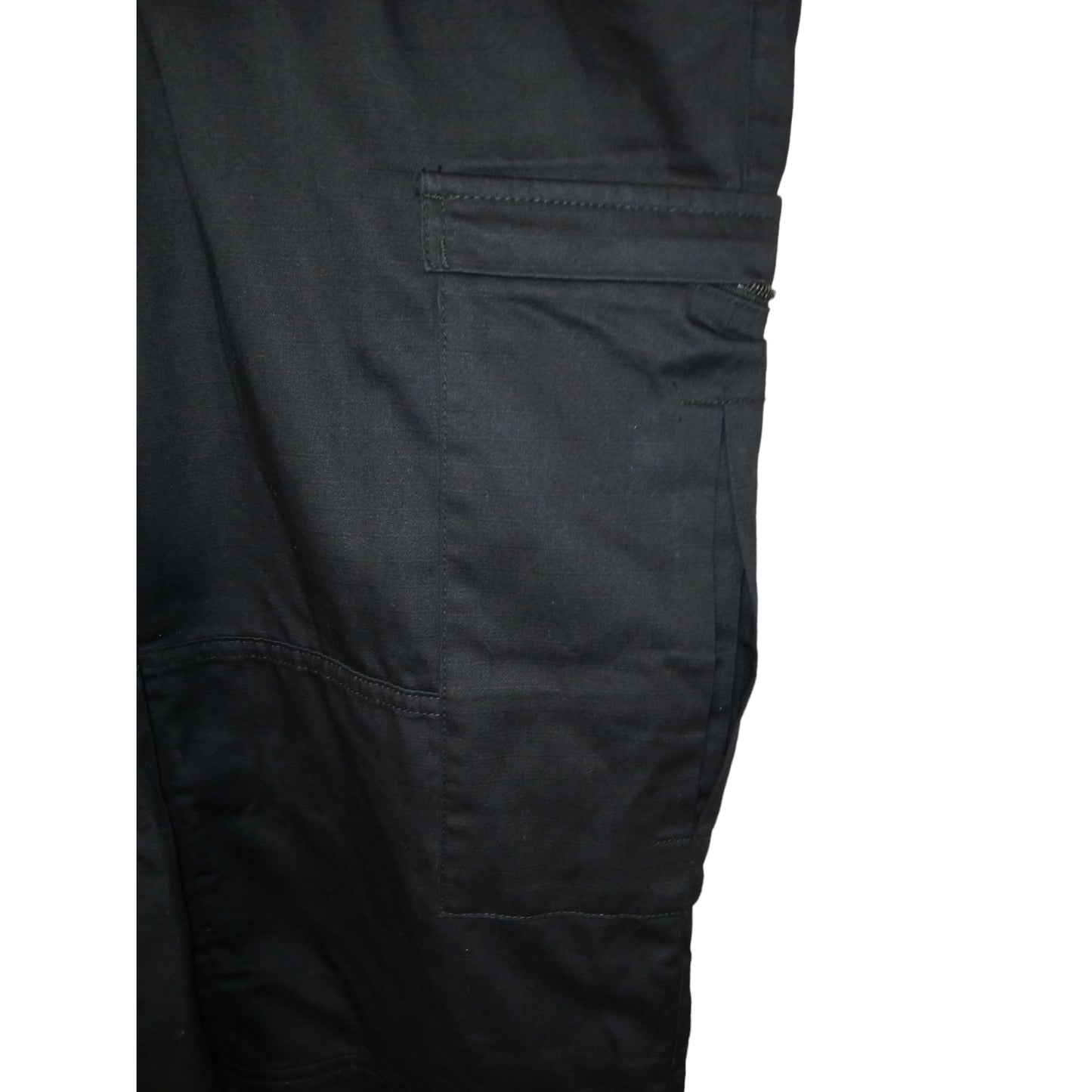 Black Ripstop Combat Trousers Ankle Cuff Ex Police Security Outdoor Pursuits
