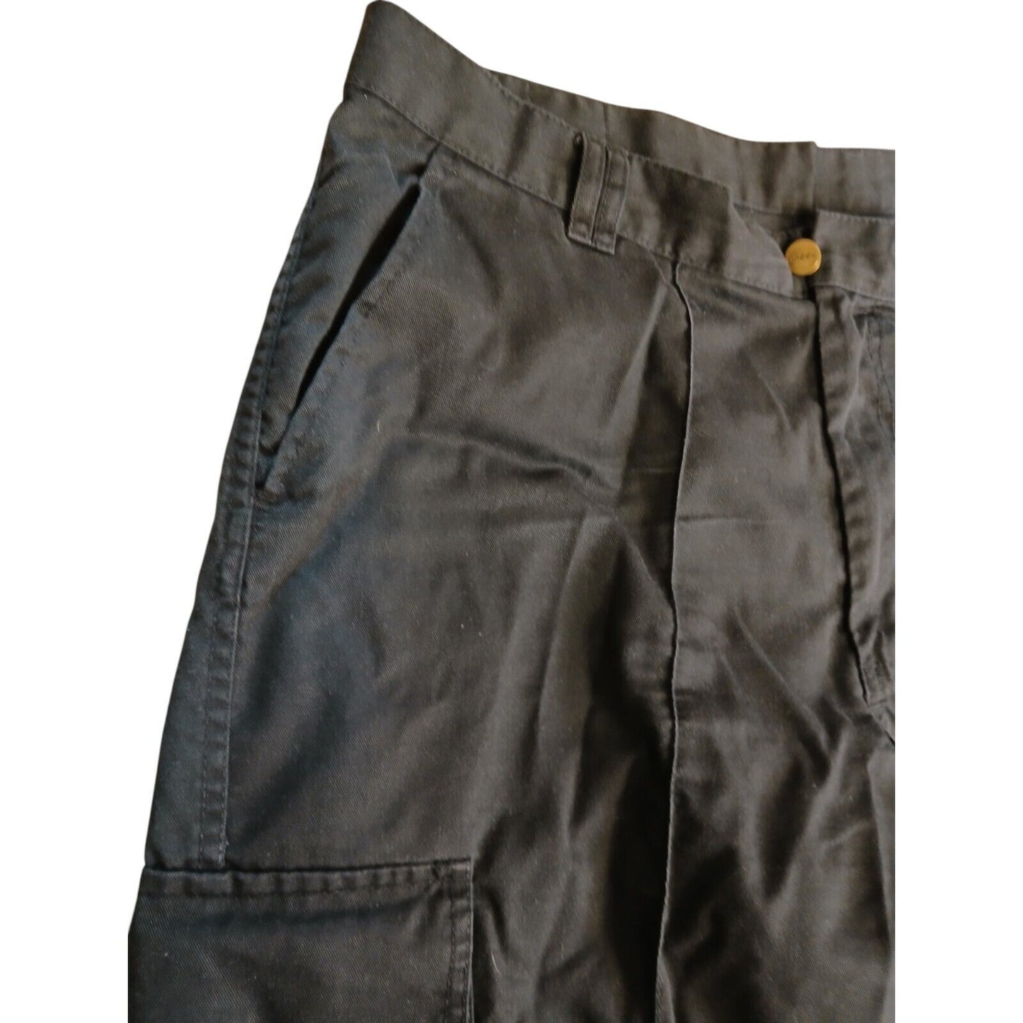 Combat Cargo Work Trousers Mens Black Ex Police Airsoft Paintball SecurityGrade1