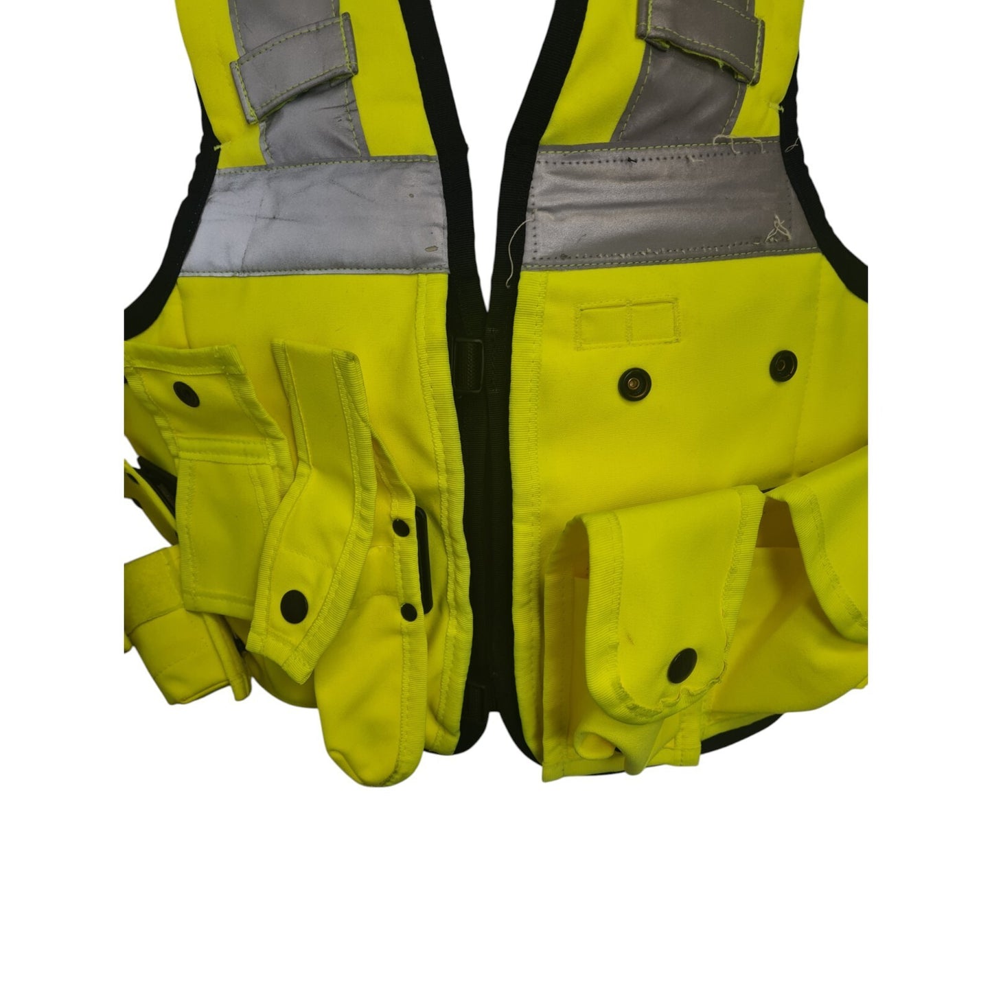Aegis Utility Vest Hi Viz Hi Vis With 6 Pouch's Buddy-Lok System Security Female