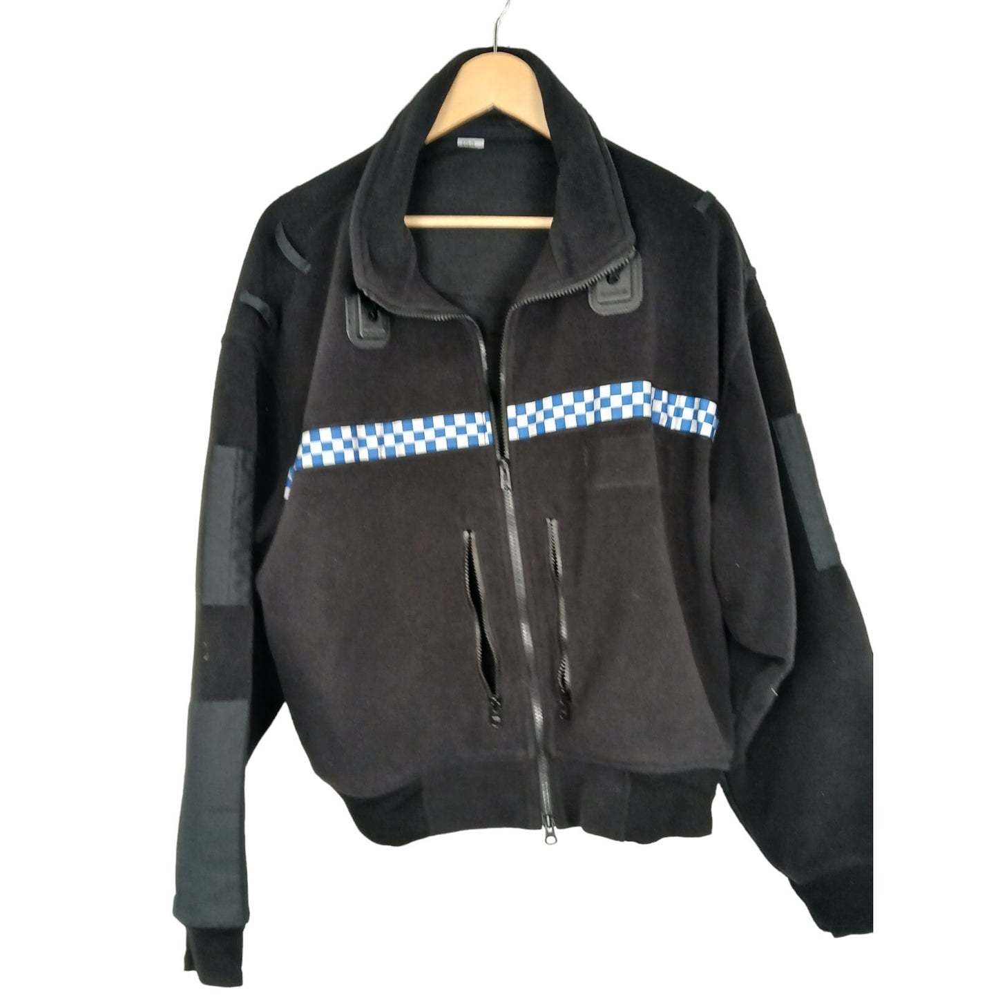 Polartec Fleece Jacket Windstopper Police Reflective Strip Black Klickfast Warm