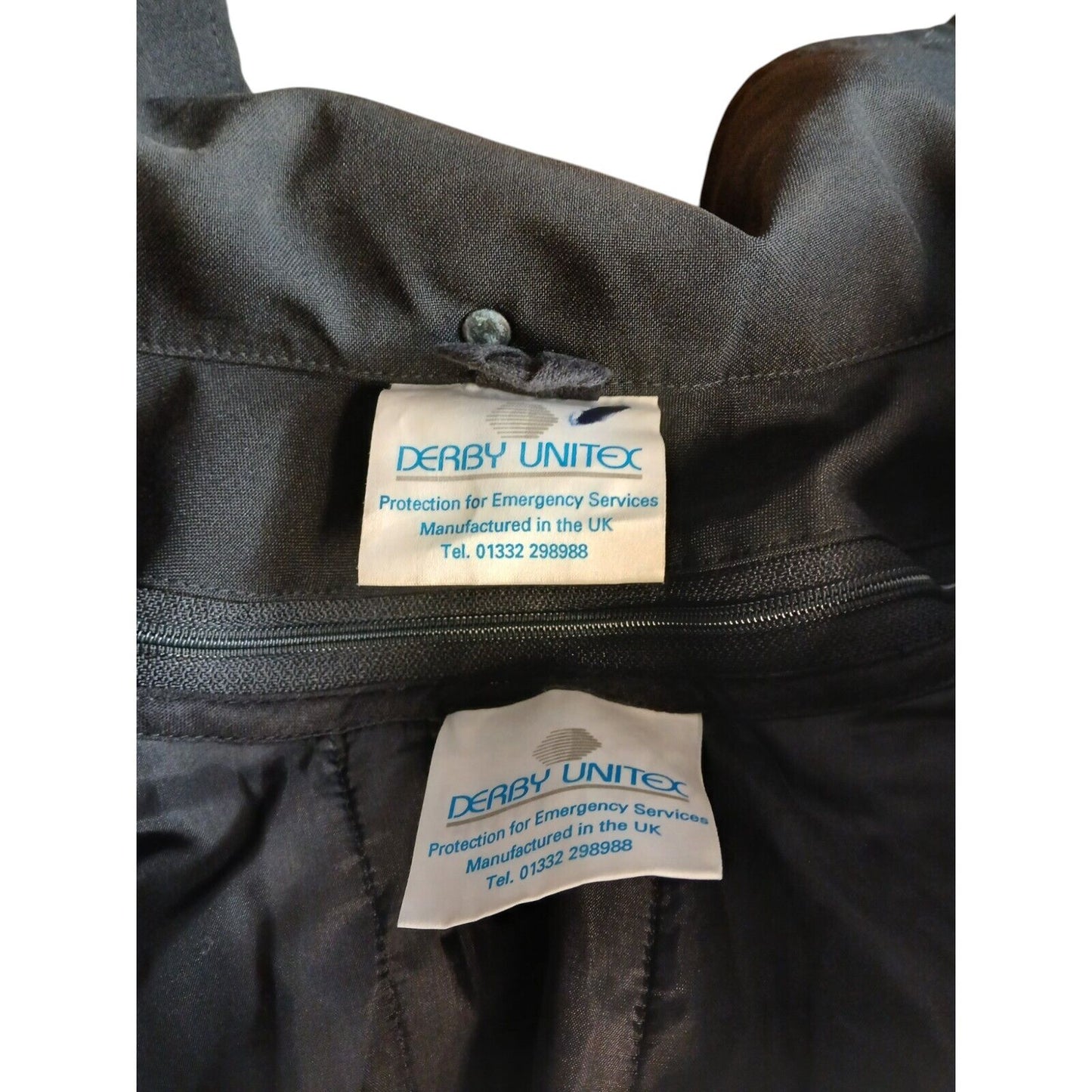 Derby Waterproof Jacket 3/4 Length Coat Police Black Lined Aquatex 108R Security