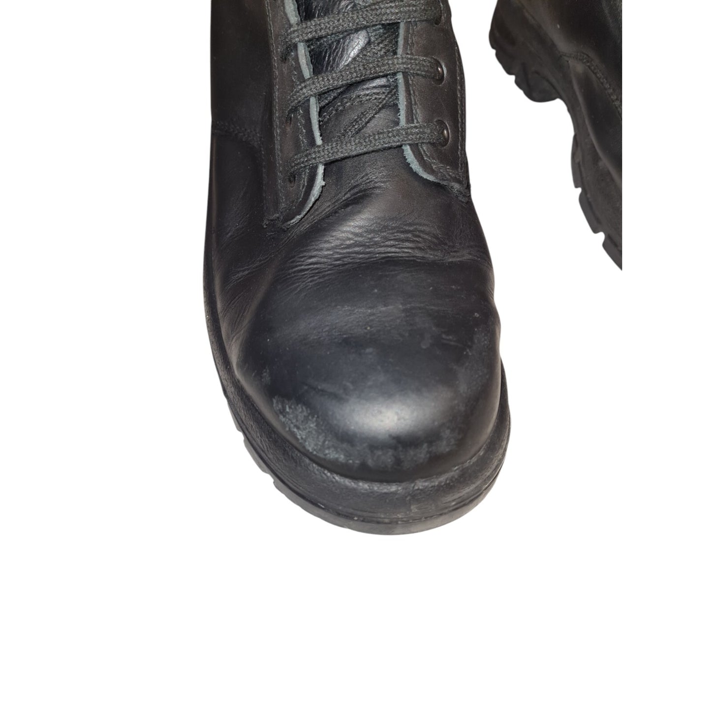 YDS Patrol Boots High Leg Steel Toe Black Leather Security Police Airsoft 10