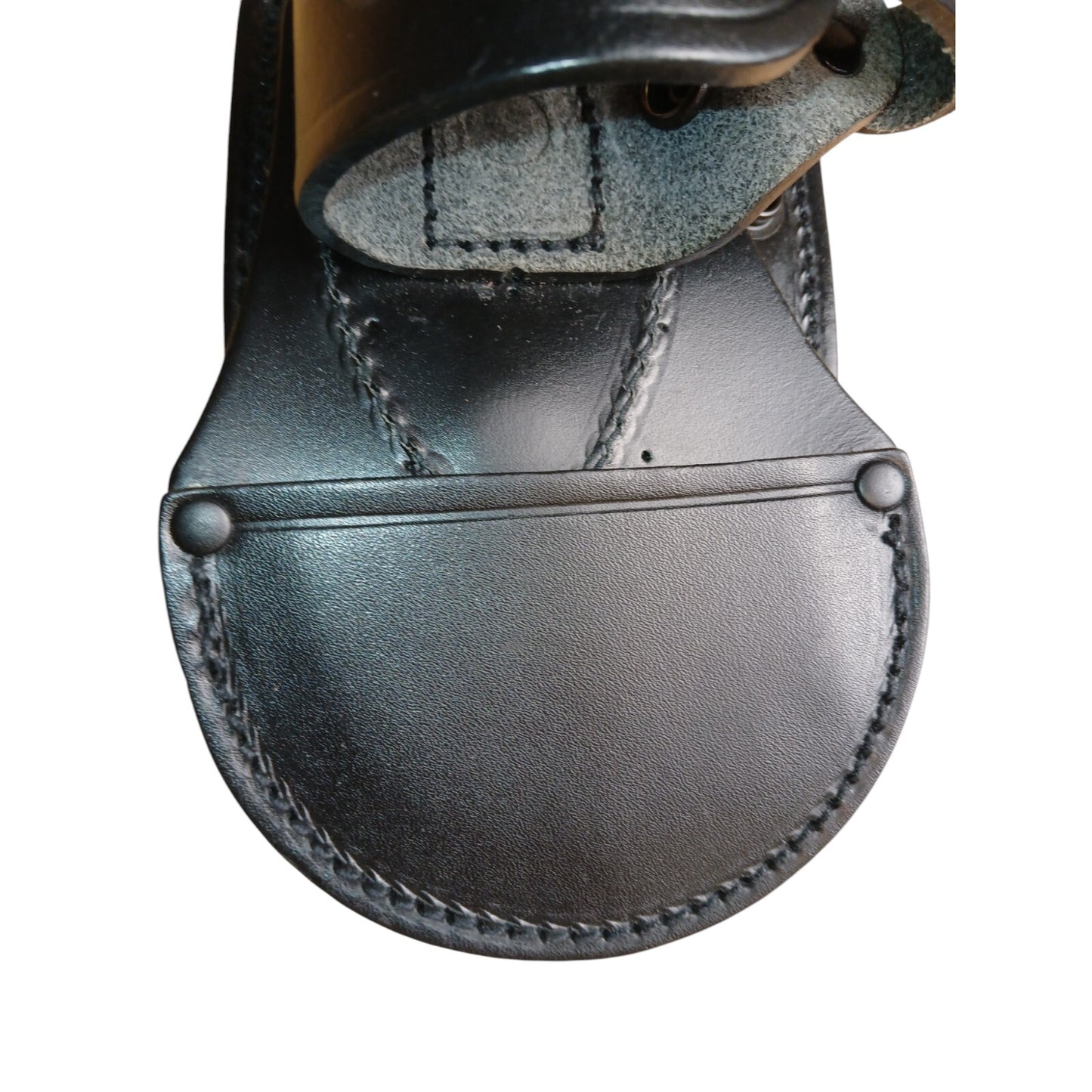 PWL Leather Handcuff Holder Rigid Black Ex Police Multi Positional Speedcuff LH