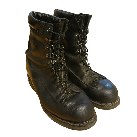 Matterhorn Black Leather Boots Combat Goretex UK 9 Safety 7831 USA Vibram Laced