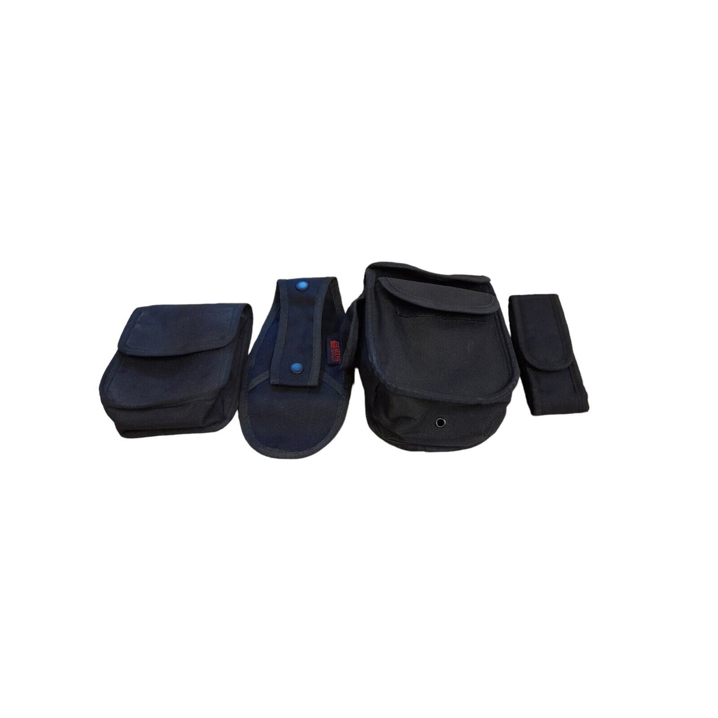 Op.Zulu & Niton Tactical Pouches x4 Black Ex Police Security Belt Loop Airsoft