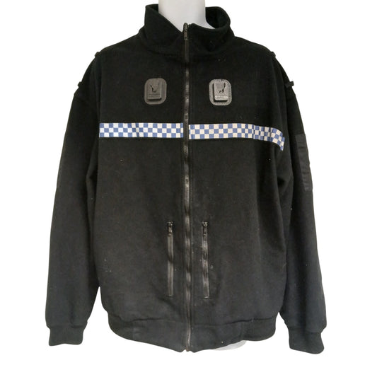 Fleece Jacket Windstopper Police Reflective Klickfast Blue Security Turner Virr