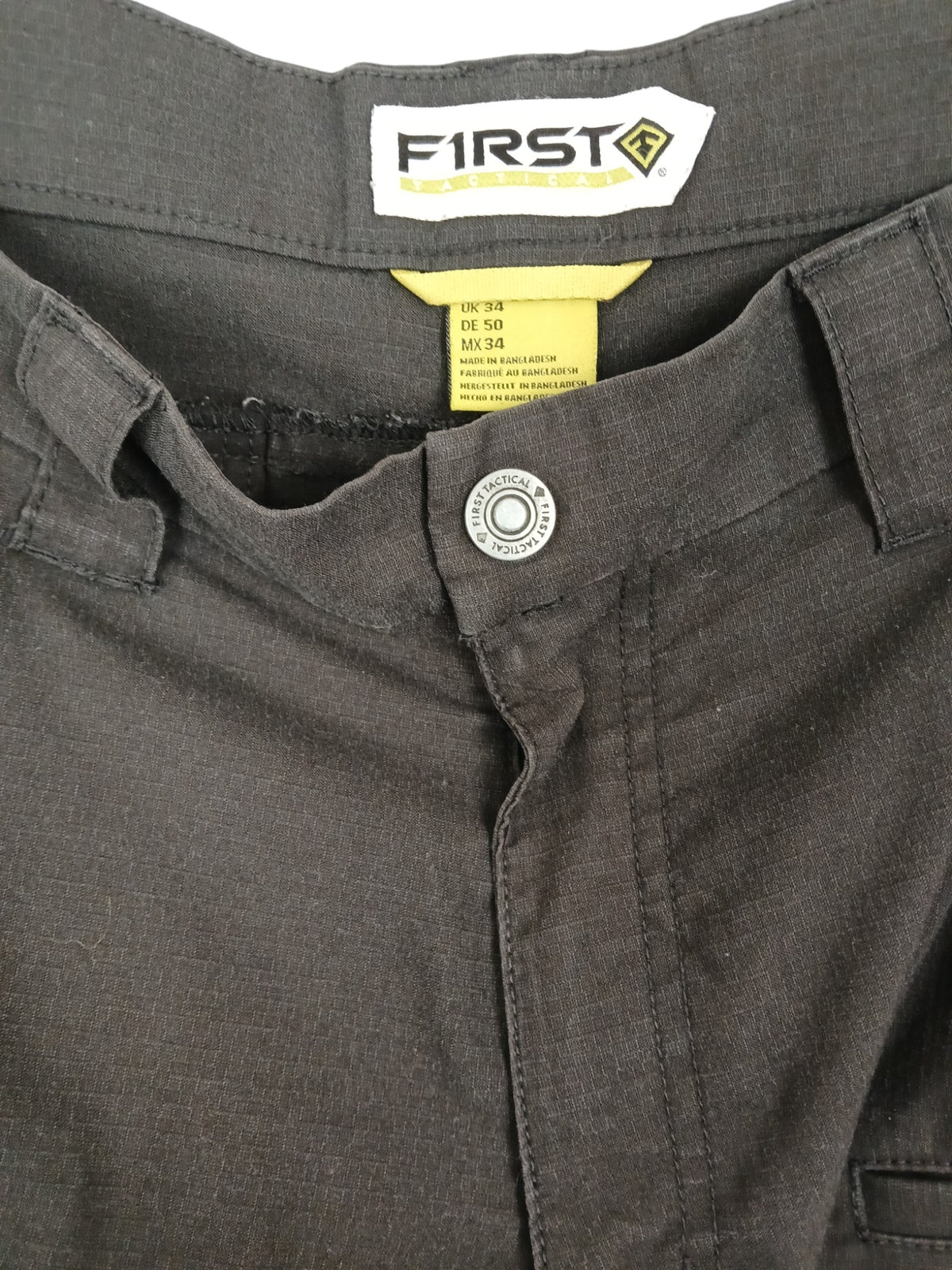 First Tactical Trousers Combat Ripstop Black Ex Police Cargo Security Work Mens
