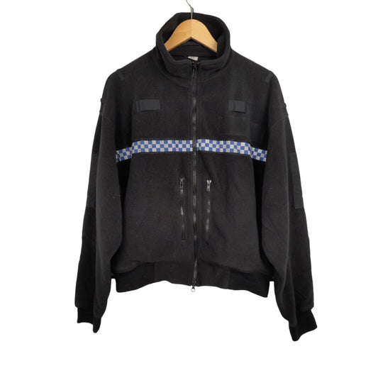 Polartec Fleece Jacket Windstopper Police Reflective Strip Black Radio Loop Warm