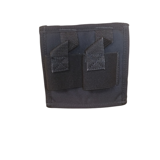 Molle Tactical Elastic Duel Utility Pouch Black Ex Police Security Equipment