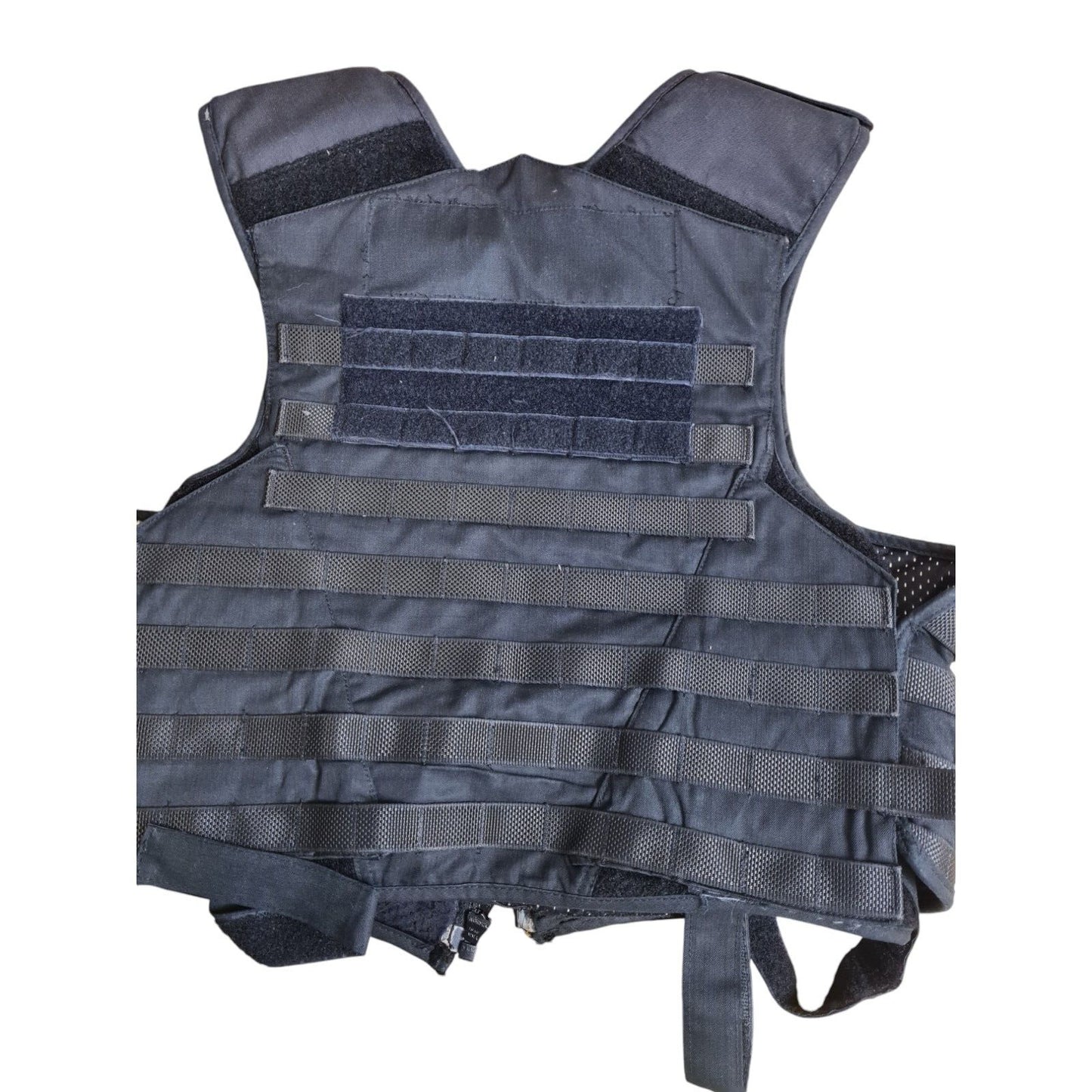 Black Tactical Molle Vest And Body Armour Stab Spike Vest Cover 40L Ex Police