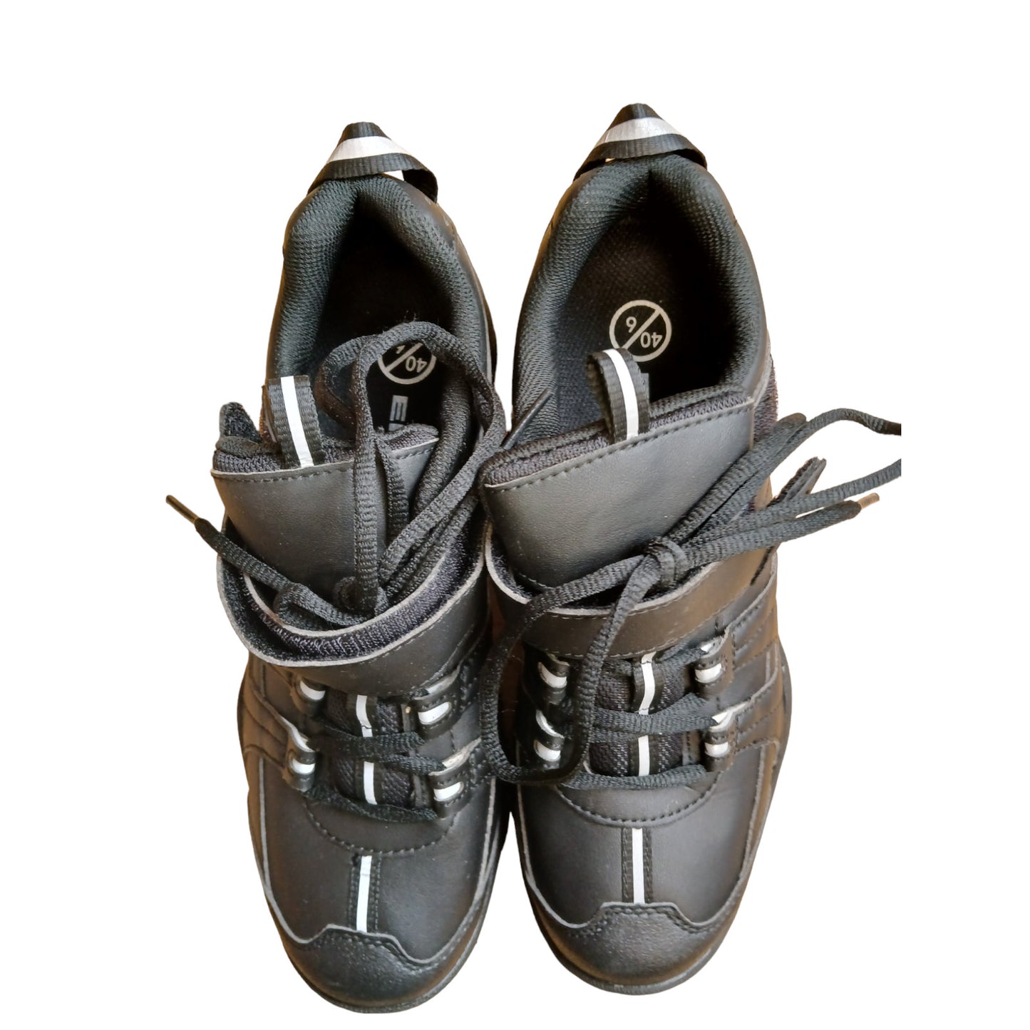 Endura Cycling Shoes Black Leather Bike Patrol Size 6 Unisex Clipless MTB SPD