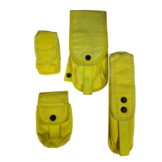 Arktis Molle Hi Vis Hi Viz Yellow Pouches x4 Bundle Ex Police Airsoft Security