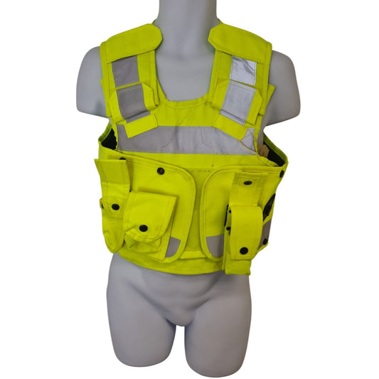 Aegis Engineering Hi Vis Hi Viz Stab Vest With Pouches Security Tactical Police
