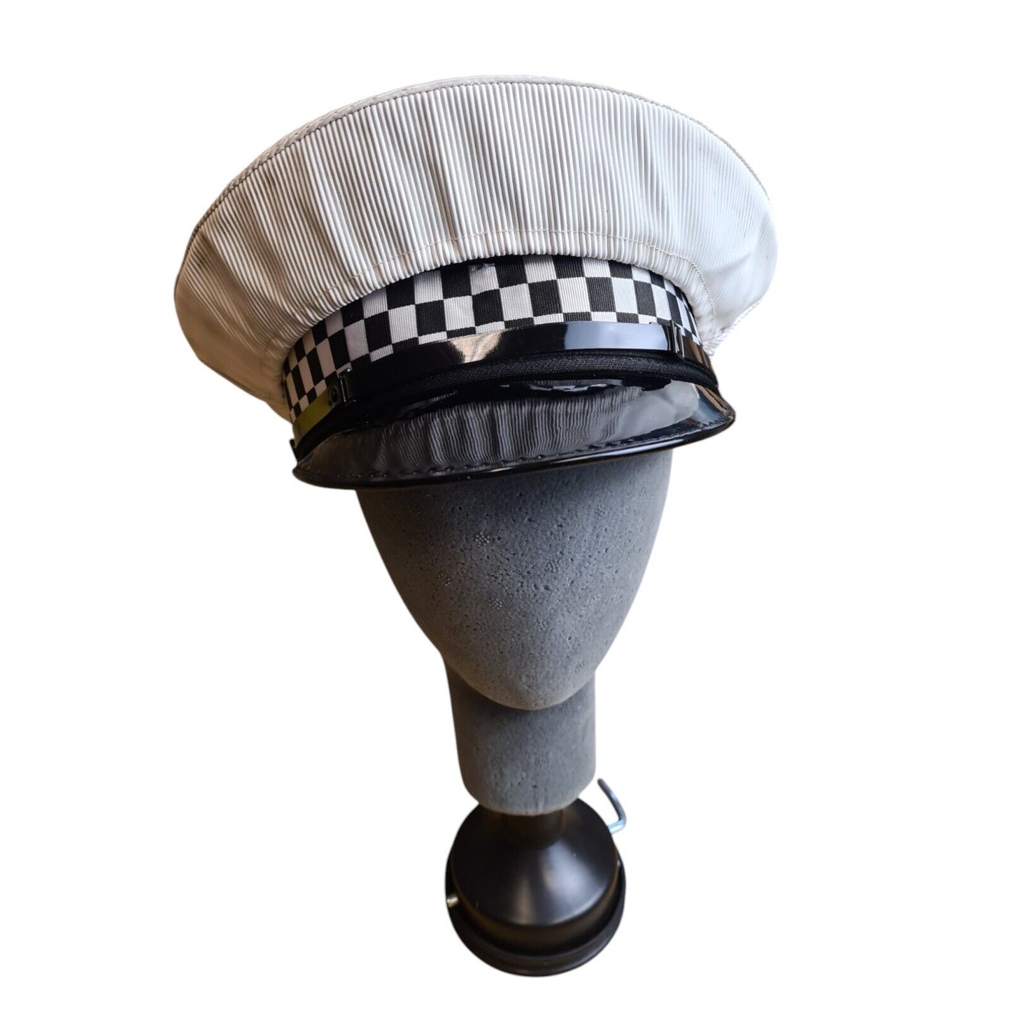 Traffic Officer Peak Cap Hat Cover Black & White Ex Police Issue Collector 54 TV