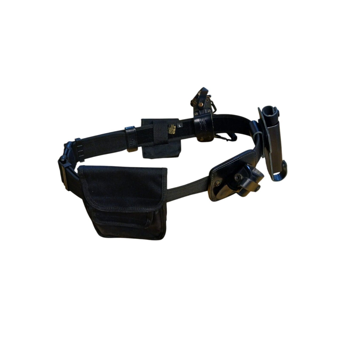 Protec Police Duty Belt With 6 Pouches Attachments Large Security Webbing (K)
