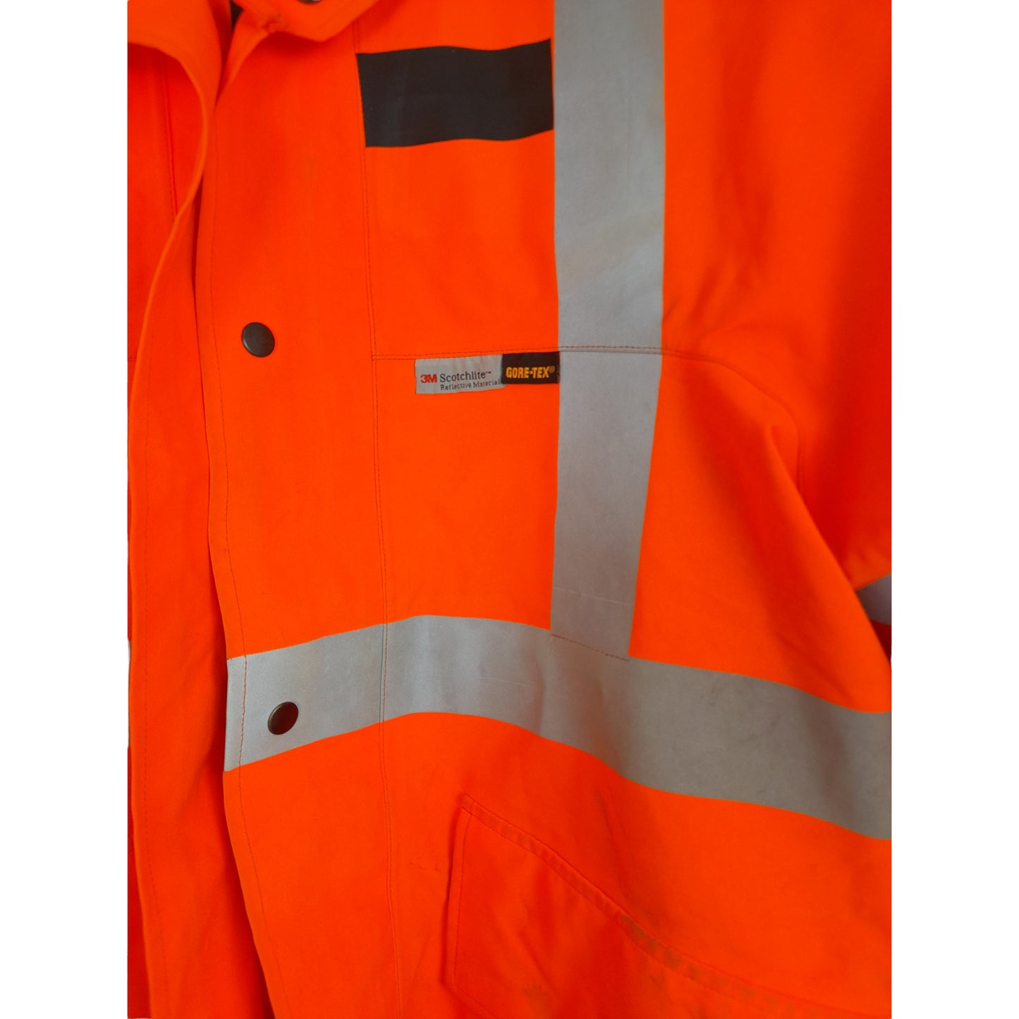 Cosalt Goretex Hi Vis Hi Viz 3/4 Jacket HV01 Waterproof Railway Orange Grade B
