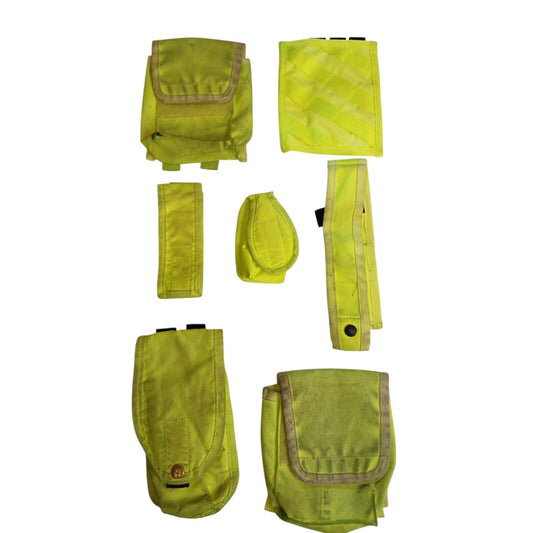Molle Pouches Hi Viz Pouch x7 Bundle Hi Vis Yellow Ex Police Security Grade B