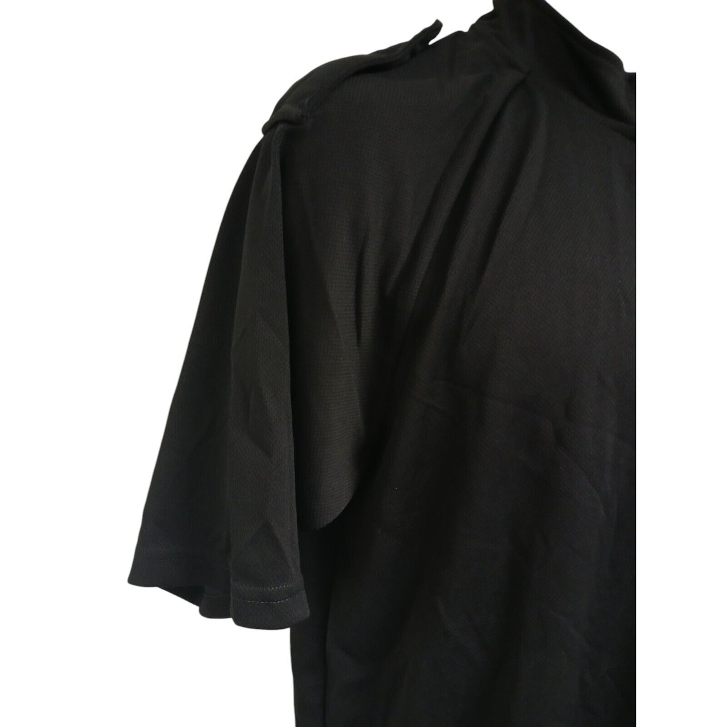 Self Wicking Police Shirt Short Sleeve Black Breathable T-Shirt Security Duty