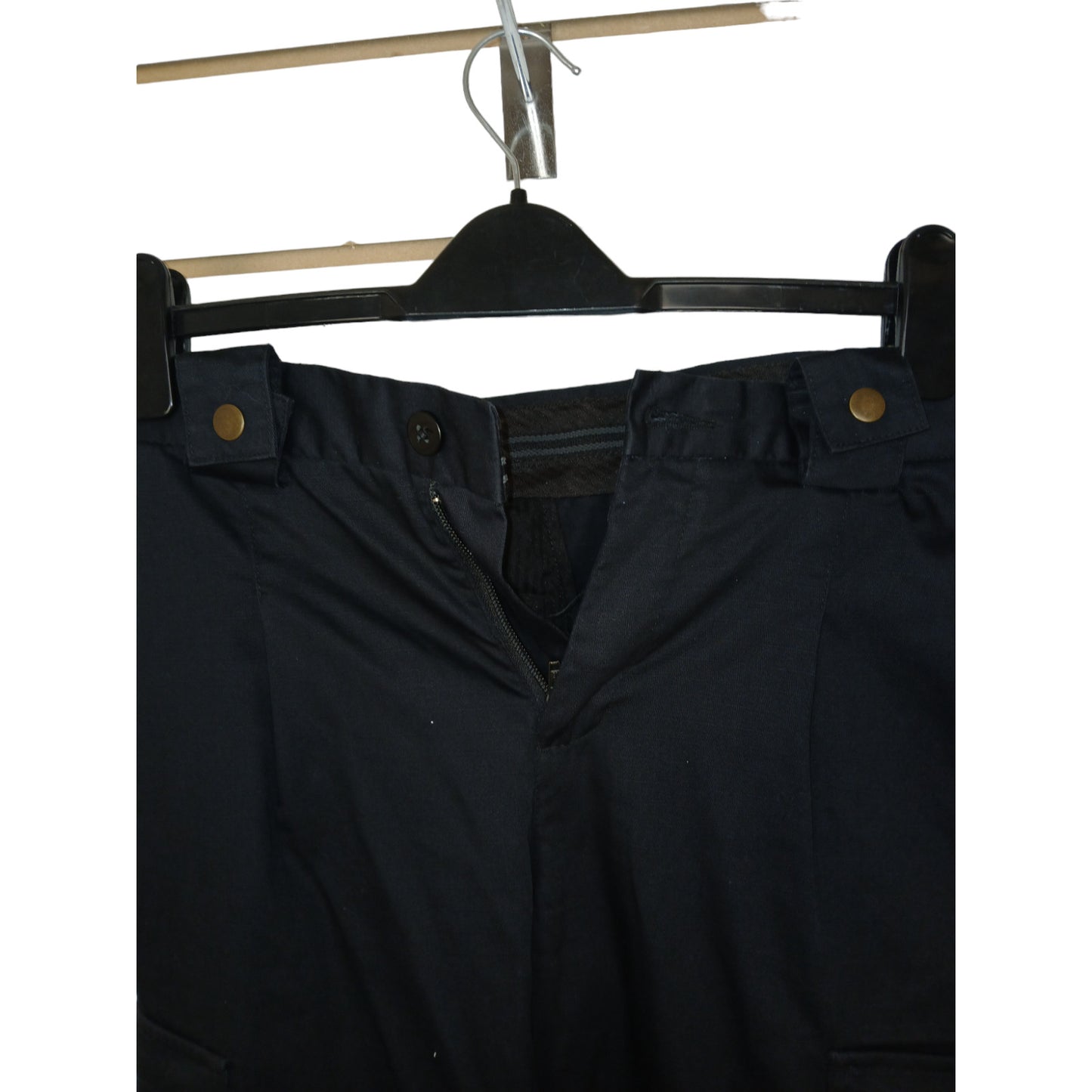 Black Ripstop Combat Trousers Ankle Cuff Ex Police Security Outdoor Pursuits