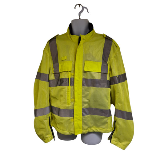 Halvarssons Motorcycle Patrol Jacket Mech Police Coat Hi Vis Hi Viz Yellow 52 L
