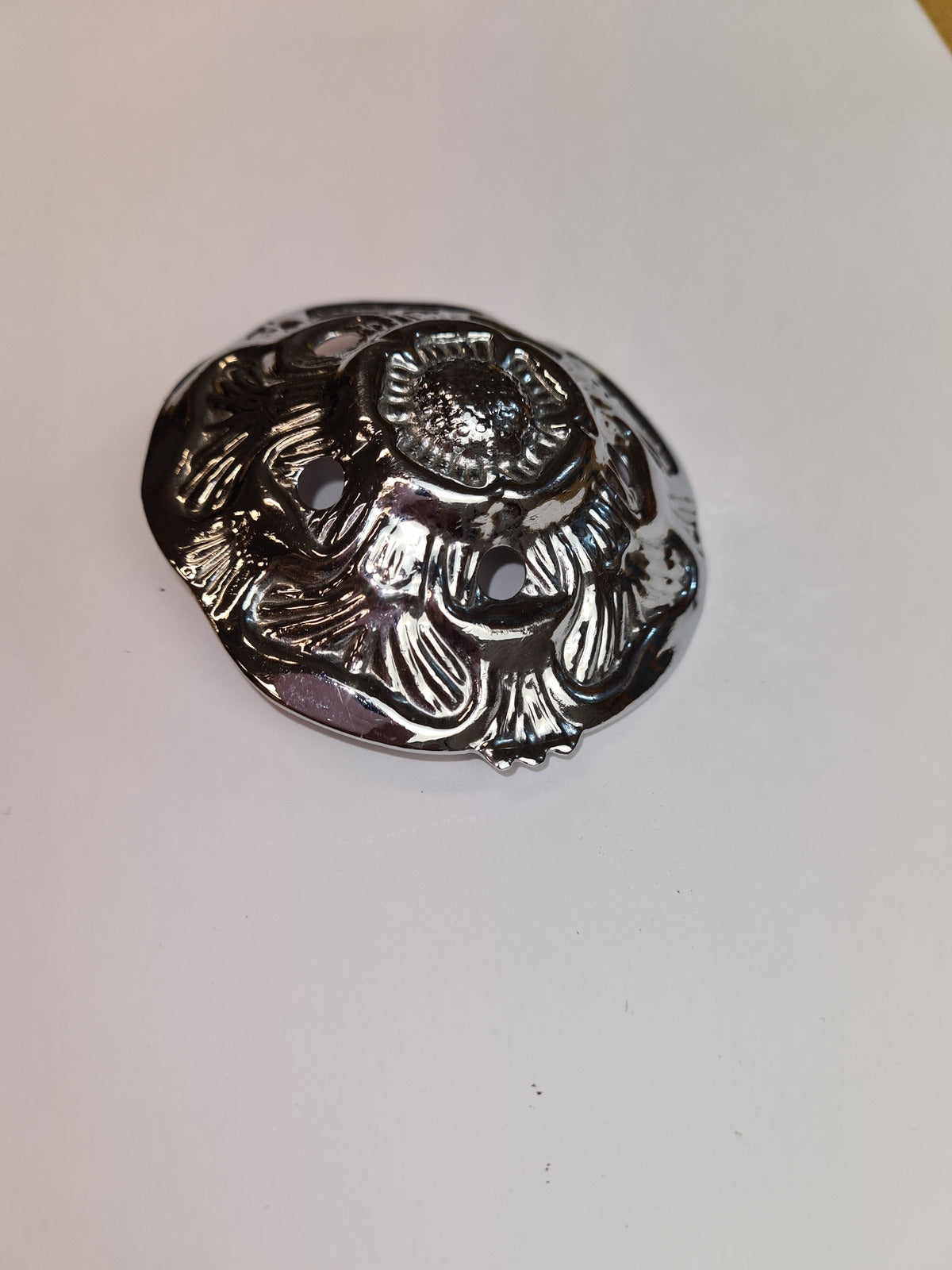 British Police Metal Rose Top For Custodian Helmets Collector Restorer Interest