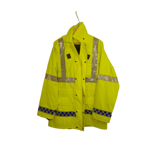 Ex Police Hi Vis 3/4 Length Waterproof Jacket Ilasco Security Emergency
