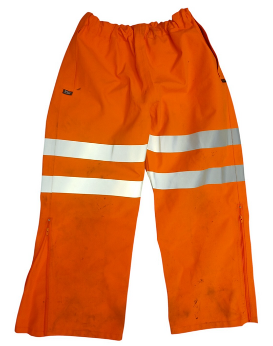 Ballyclare Waterproof Trousers Hi Vis Hi Viz Goretex Work HV160 Orange Railway B