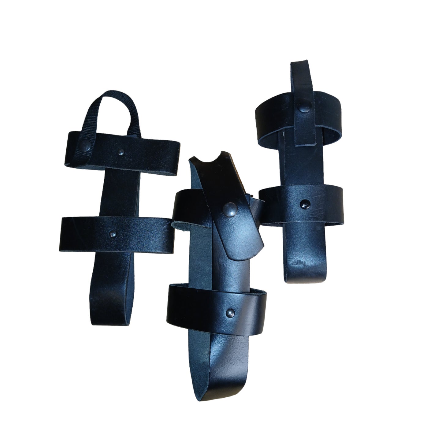 MLA Deenside Water Bottle Holder Leather Belt Black Ex Police Hiking Camping Sml