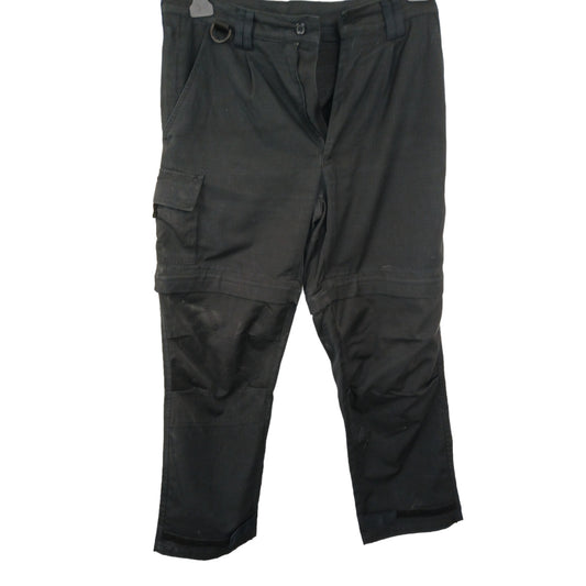 Ripstop Cargo Combat Zip Off Black Utility Trousers Ex Police Various Sizes Kit
