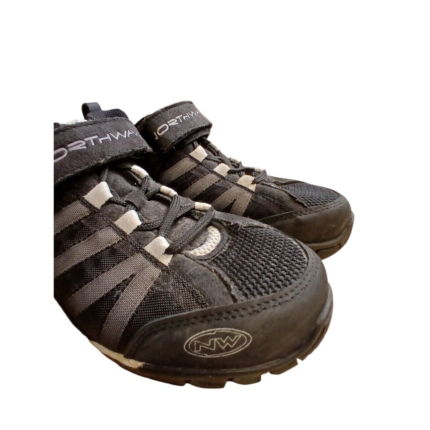 Northwave Cycling Shoes Walk N Hike Vibram 6.5 Black Grey With Cleats Police