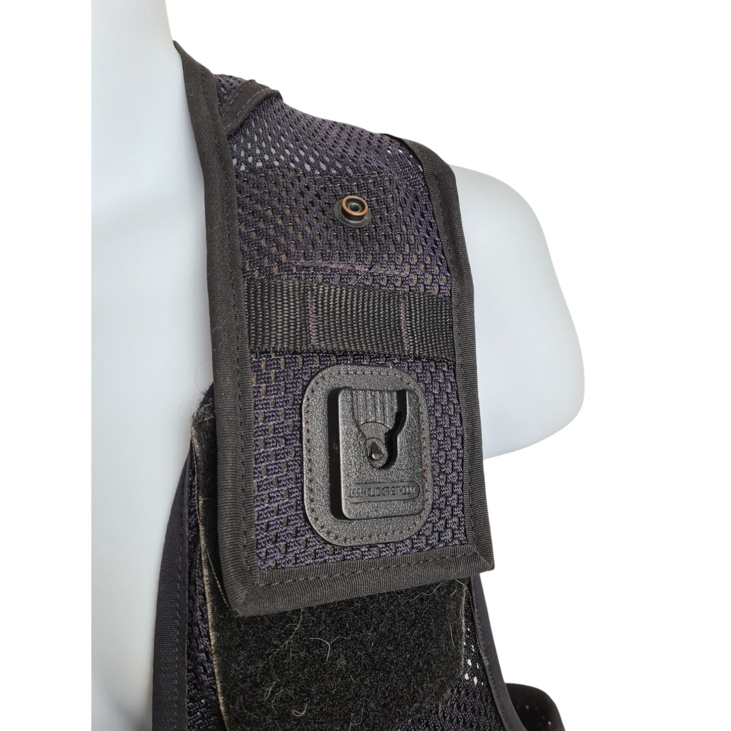 Black Tactical Vest With Integrated Pouches Security Dog Handler Ex Police XL