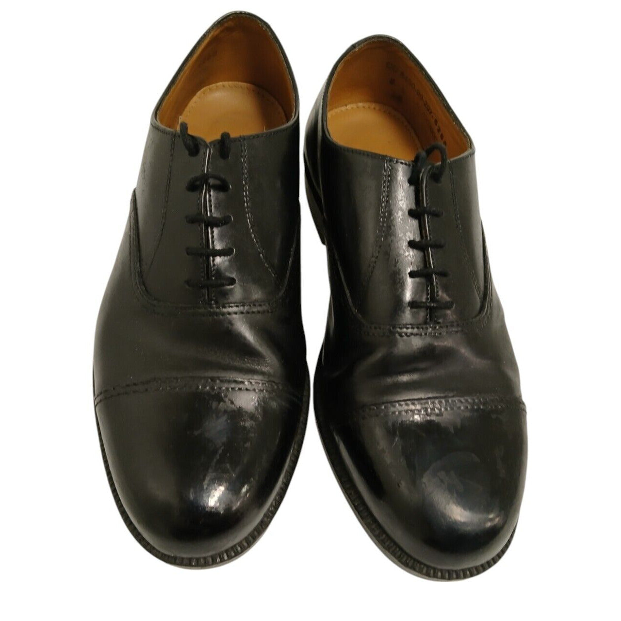 Parade Shoes Black Leather British Army RAF Cadet Toe Cap Mens