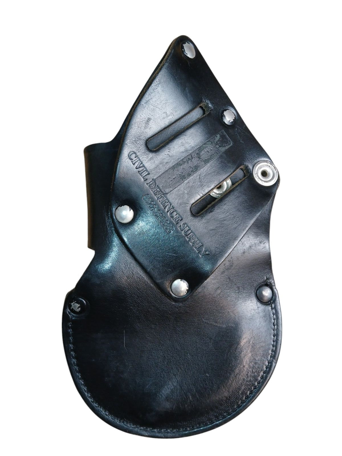 Civil Defence Supply Handcuff Pouch Holder Leather Belt Loop Speedcuff Cuff
