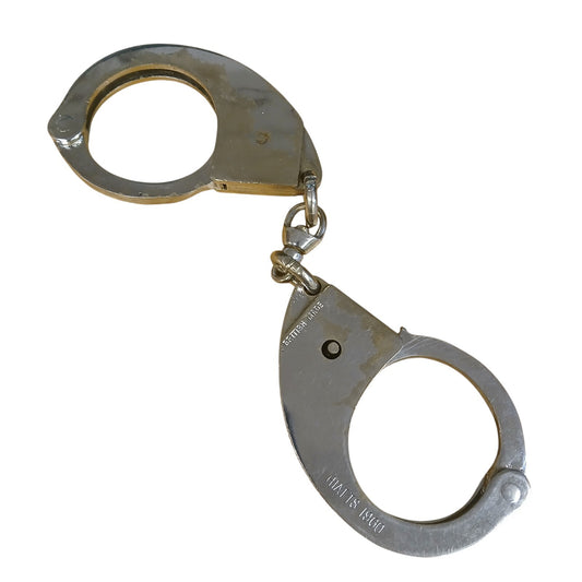 Hiatts 1960 Handcuffs Ex-Police Vintage Cuffs Used No Key Chain Grade B