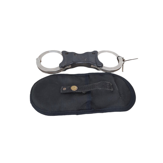 Hiatts Handcuffs Speedcuffs Cuffs With Key & Carry Pouch Genuine ExPolice Rigid