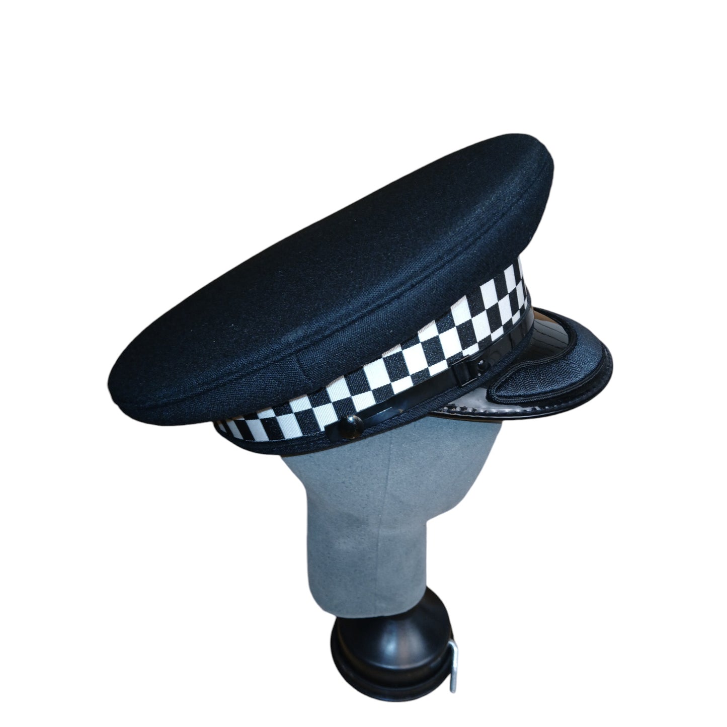 Inspector Peaked Cap Black Melton Wool Top Various Sizes Collector Film Police