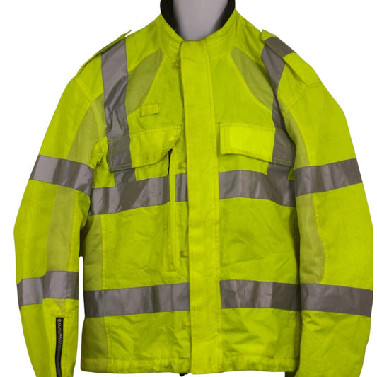 Halvarssons Motorcycle Patrol Jacket Police Coat Hi Vis Hi Viz Yellow Security